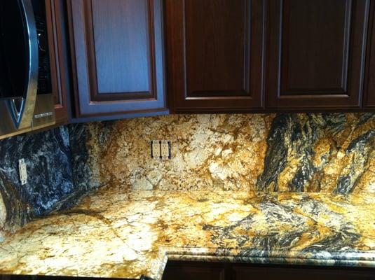 Take a look at how well the edges, counter top and back splash match.