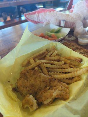 Chicken strips and fries