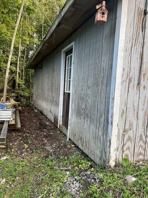 Garage before picture.