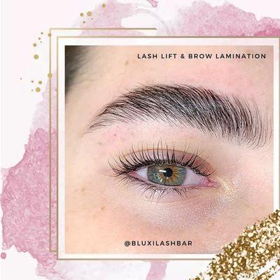 Brow lamination and lash lift. Perfect for clients with long lashes, that don't want the maintenance of lash extensions.