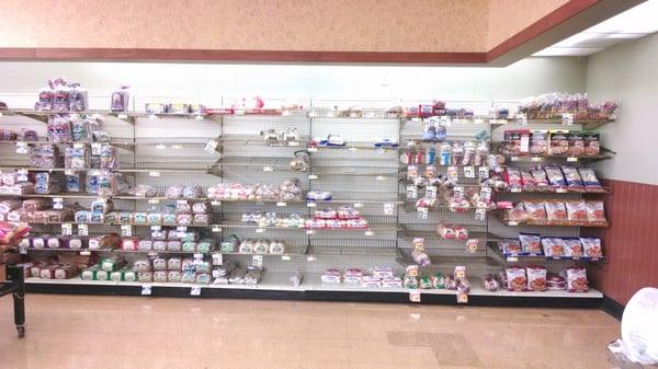 Is this bread section like this because of a snow "storm"?