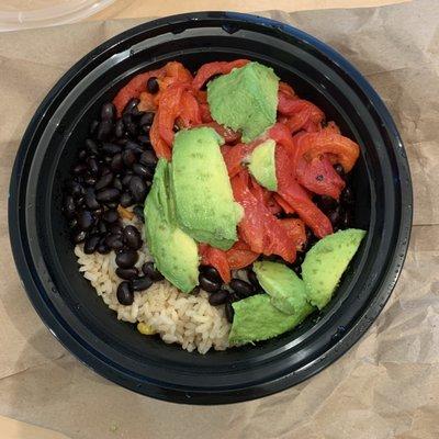 Smith Street Veggie protein bowl with brown rice