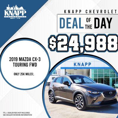 DEAL OF THE DAY  2019 Mazda CX-3! -- -- -- -- -- -- -- -- -- -- -- -- -- -- -- LOW MILES  Cruise Control Blind spot monitoring