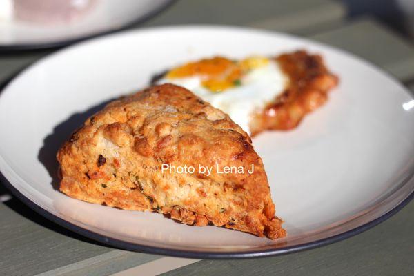 Chili Crisp Scone ($5) - this was the best item we tried. Really moist, soft, and flavorful.