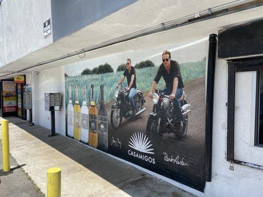 Side of the store has a really cool Casamigos Mural!