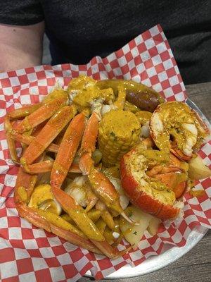 Krab, Shrimp, and Lobster Platter Dinner