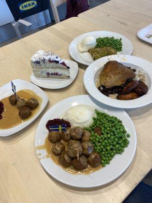 Swedish Meatballs, Havana Chicken, Lemon Cod, Blueberry Lemon Cake.