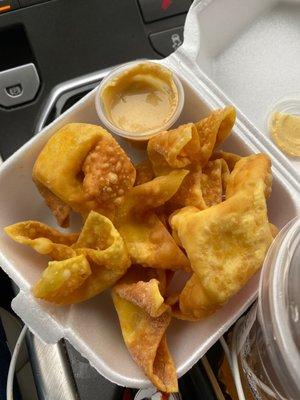 Crab  Rangoons the hot mustard though!!!!