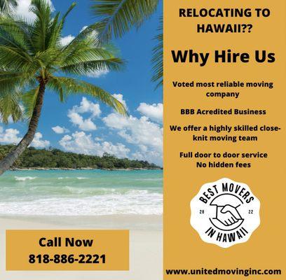 Moving to Hawaii ? CALL NOW