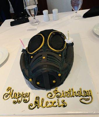 Gas mask cake came out perfect!!!