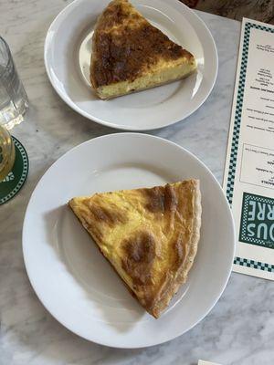 Quiche Lorraine (top), quiche Provence (bottom)