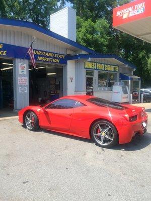 Saw a nice Ferrari at TwinBrook Sunoco today.