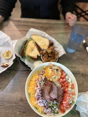 Steakhouse Cobb Salad - Whole  Backyard B.L.T. Both were DELICIOUS and way more than what we could eat!! Definitely a 10 out of 10!