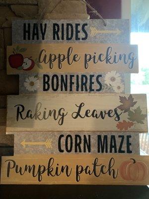 Cute fall signs for only $1