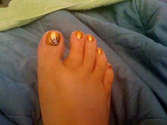 Pedicure with nail design