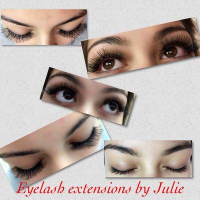 Eyelash extensions by Julie