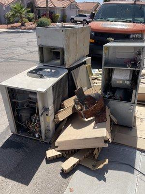 Old AC removed units