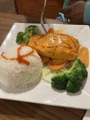 Chu Chee Salmon. Has the most amazing coconut curry sauce that I've ever had in my life. Recommend salmon lovers to definitely try this!