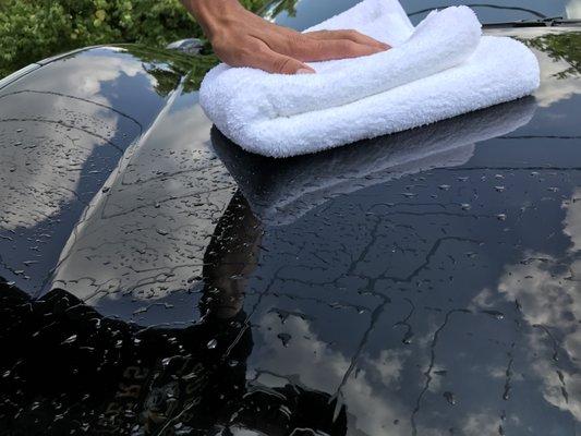 The Opti-Coat Drying Towel is the safest way to dry a car protected with Opti-Coat Pro Ceramic Coating