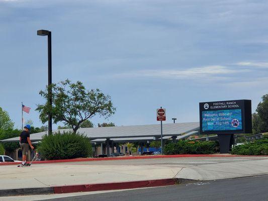 Fences are gone and the school is ready for the Fall 2023 semester with its brand new digital marquee 8-)