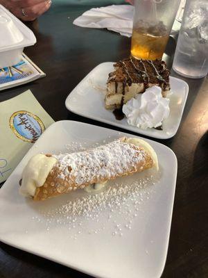 Tiramisu and cannoli