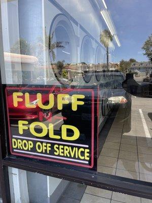 They offer fluff and fold drop off service with a smile!