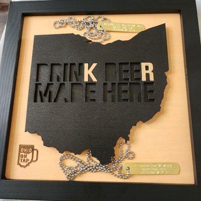 Ohio on tap and tagabrew letter board!