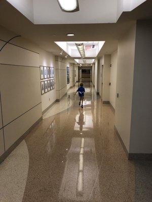 Hallway connecting ER and main entrance