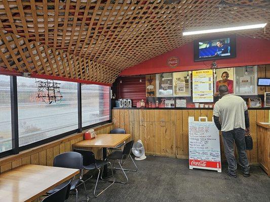 Inside the restaurant