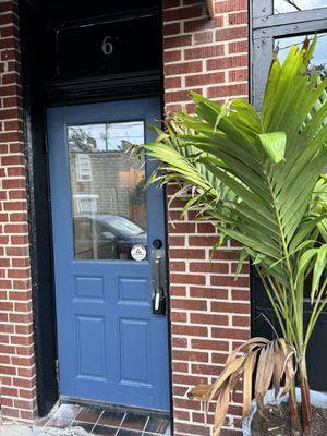 The front door! There is a private entrance black door to the left of this door that does not go into the restaurant.