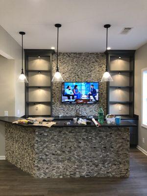 Marietta Basement finish. Bar area.