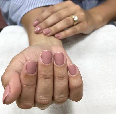 Gel mani on natural nails