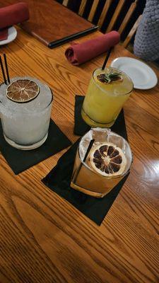 Margarita, giddyup, and citrus blossom alcoholic drinks