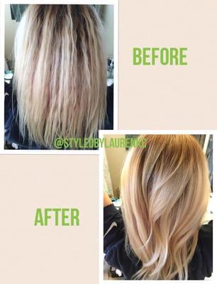 Brazilian blowout before and after