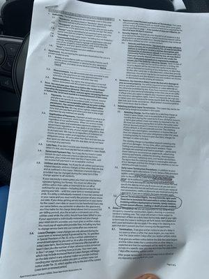 The provision in the lease that the manager wouldn't let me use even though I had two police reports showing my life was in danger.