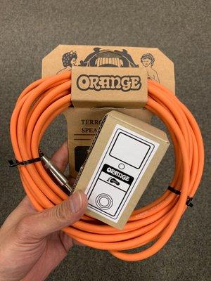 Orange mini foot switch and cable