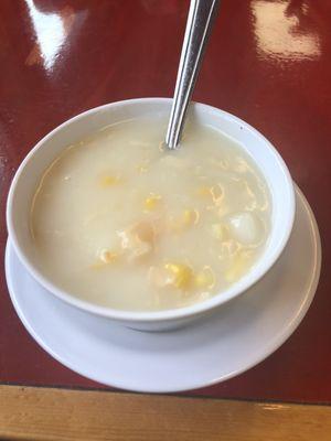 Clam chowder cup of soup