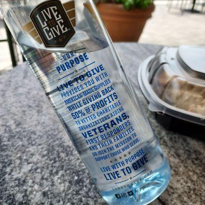 Live to give bottled water