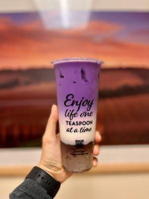 Violet Latte with Crystal Boba