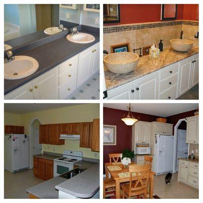 Before and After Bathroom & Kitchen Remodel