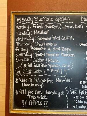 Weekly specials