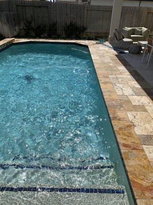 Pool after drain and chemical wash