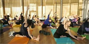 yoga with sarah schumann at Brooklyn Botanic Garden