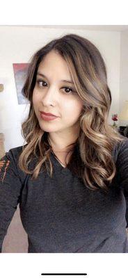 Beautiful balayage and a cut for this beauty.