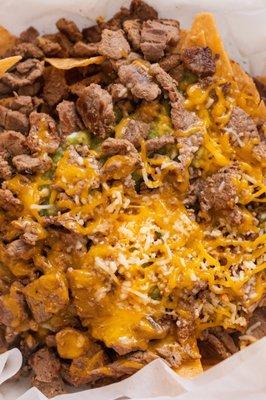 Carne Asada Nachos, sans pico. 5/5