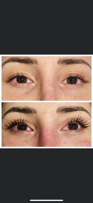 We love this 45 minute transformation treatment. lash lift and tint.