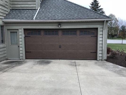 after look with the beautiful new wood looking door. Man I love these