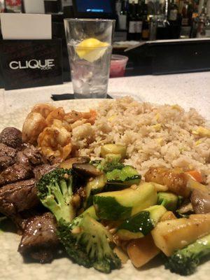 Steak and shrimp hibachi