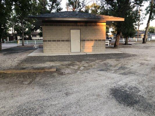 Restroom building (for men on the right and women on the left)