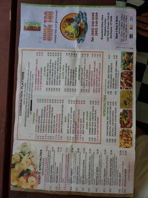 Hung tao menu page 1